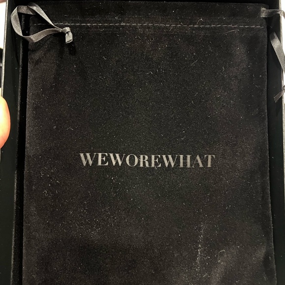 BNIB WeWoreWhat Pave Pendant On Crystal Chain Necklace Silver Plating - Picture 5 of 6